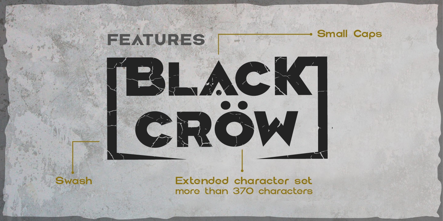 Example font Black Crow #4